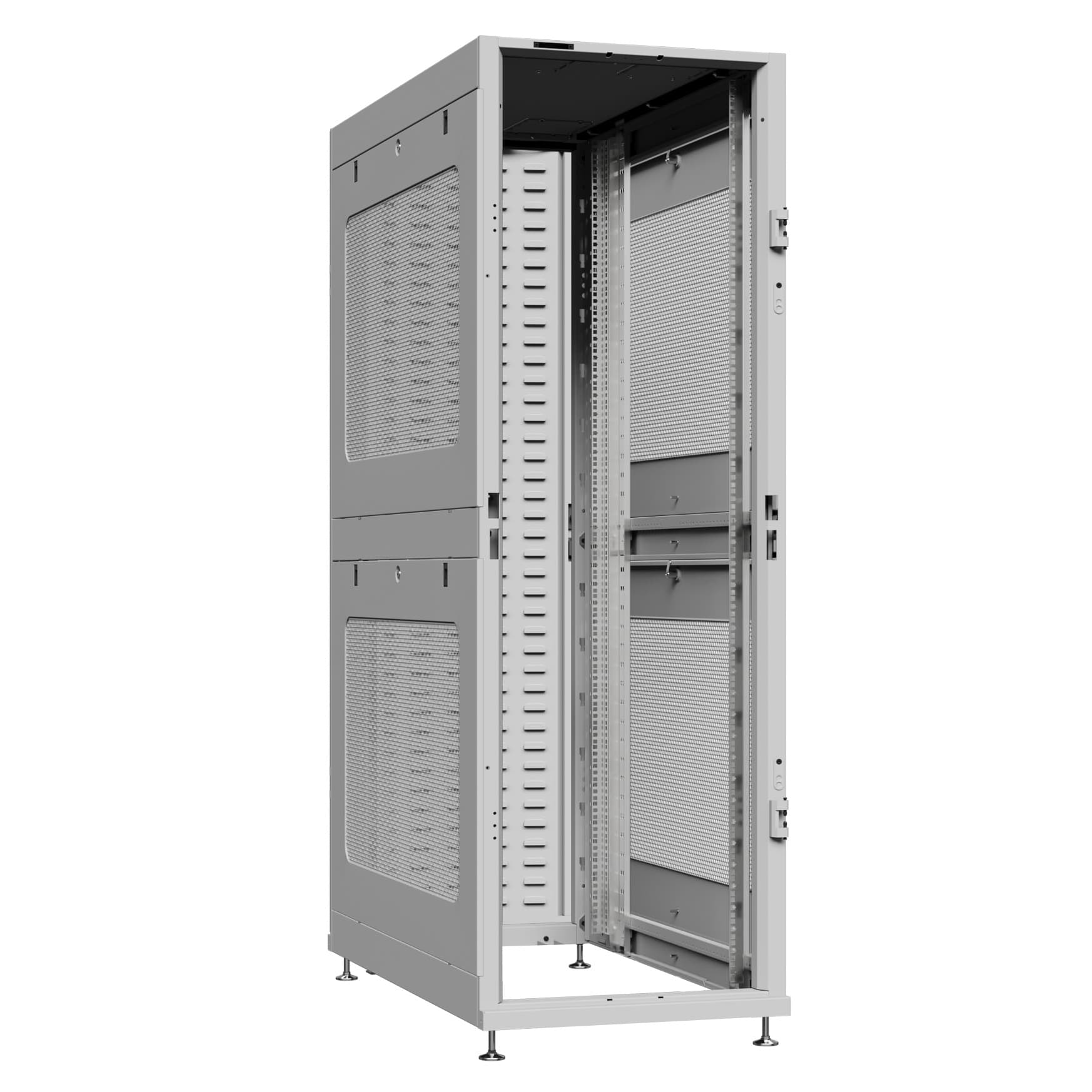 Шкаф серверный 42U 800х1200 передняя дверь: без. задняя дверь: протект IP41. боковые панели: перфорированные. цвет: серый RAL7035 