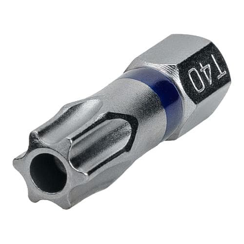 Бита с профилем TORX Hole (торкс - шестилучевая звезда c отверстием) TX40, длина 25 мм, хвостовик С6,3 мм, торсионная (3 шт)