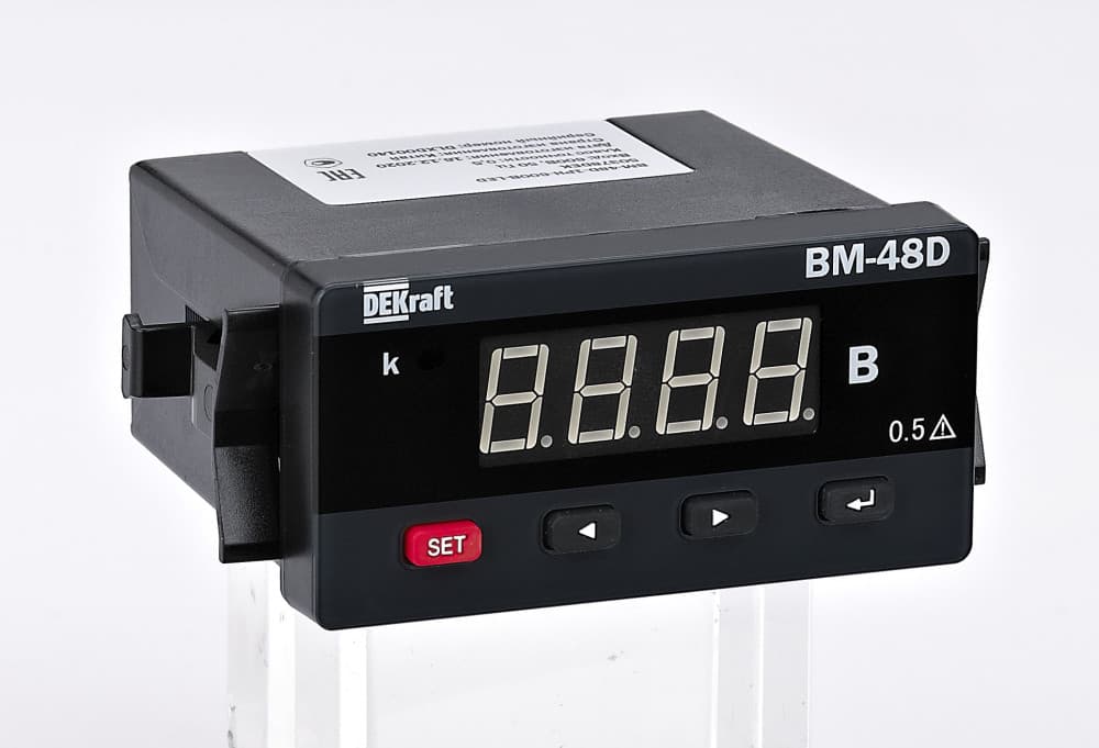 Амперметр цифровой 96x48мм однофазный, вход 5А, LED-дисплей АМ-48D