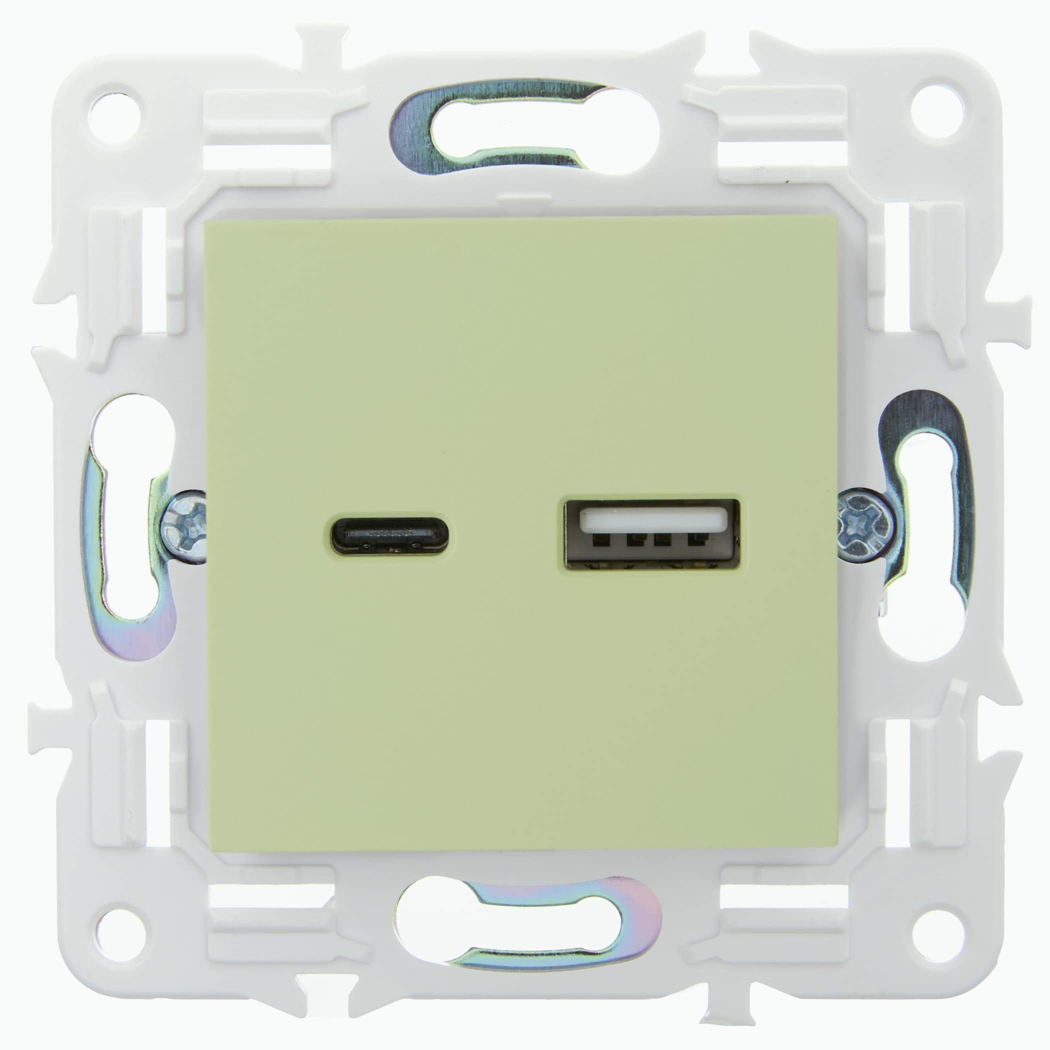 SKANDY Розетка USB A+C 18Вт SK-R13G мятный IEK