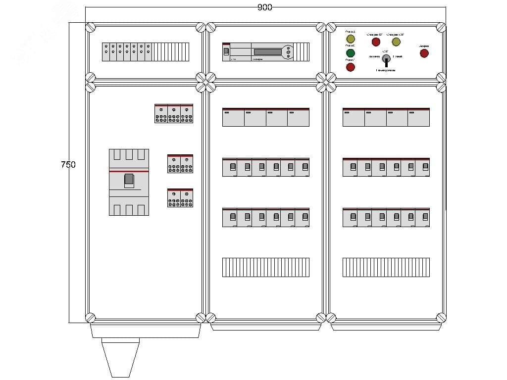 Щит управления электрообогревом HS 24x3400 D850 (в комплекте с терморегулятором)