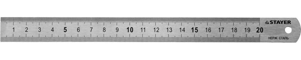 Металлическая линейка длина 0,2 м