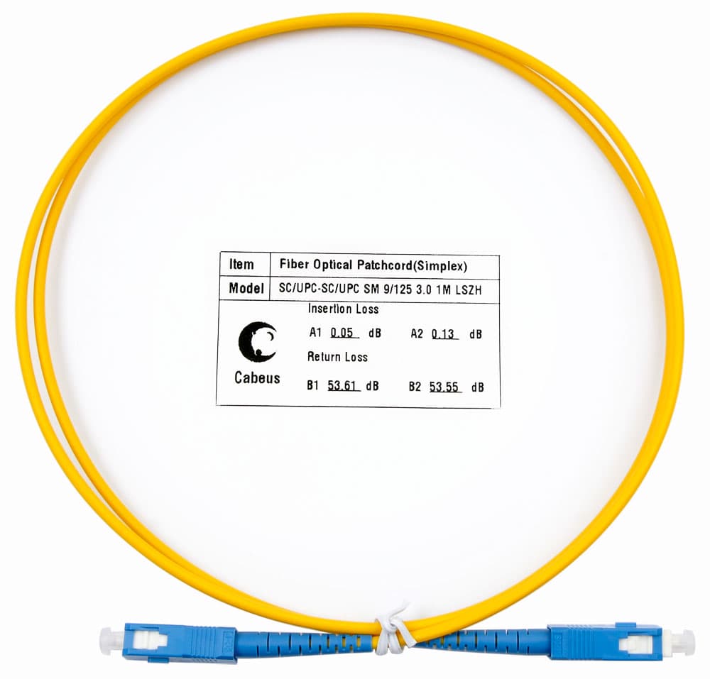 Патч-корд оптический simplex 1м SC-SC 9/125 sm LSZH