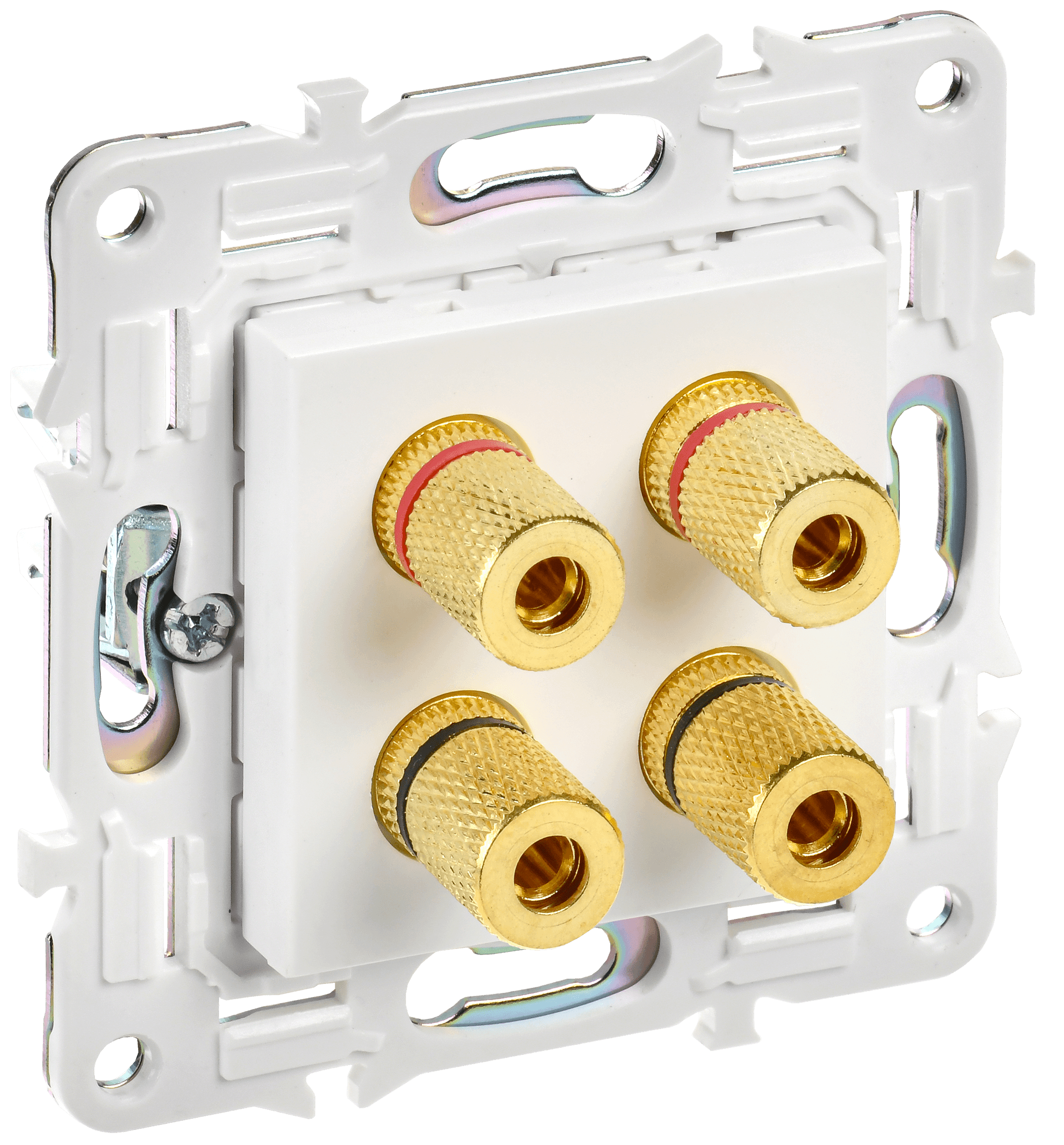 SKANDY Аудиорозетка 4-местная SK-A01W арктический белый IEK