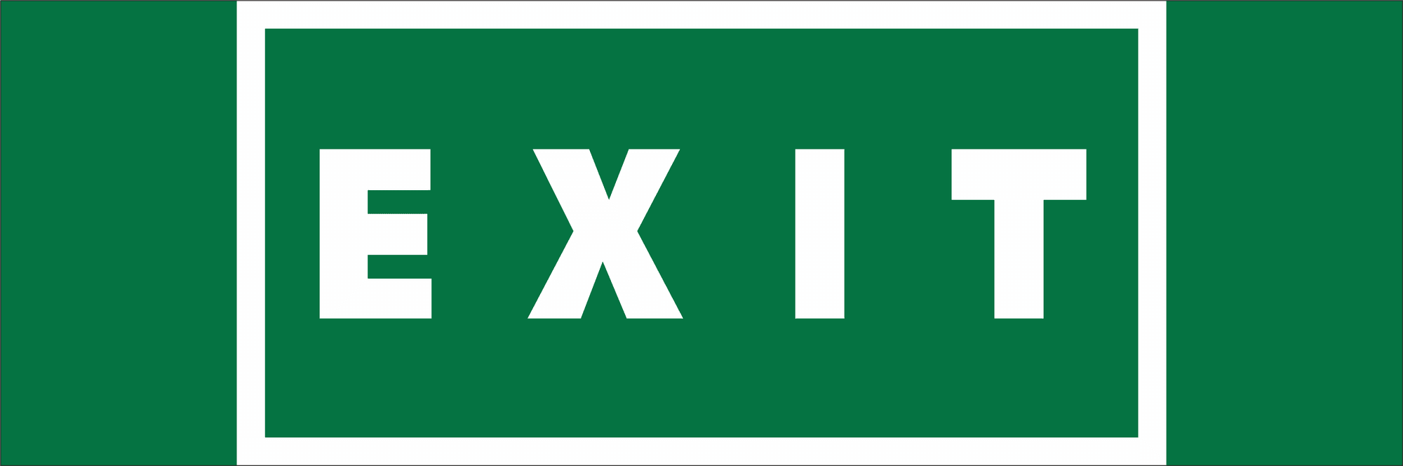 Знак безопасности BL-3511B.E25''EXIT''