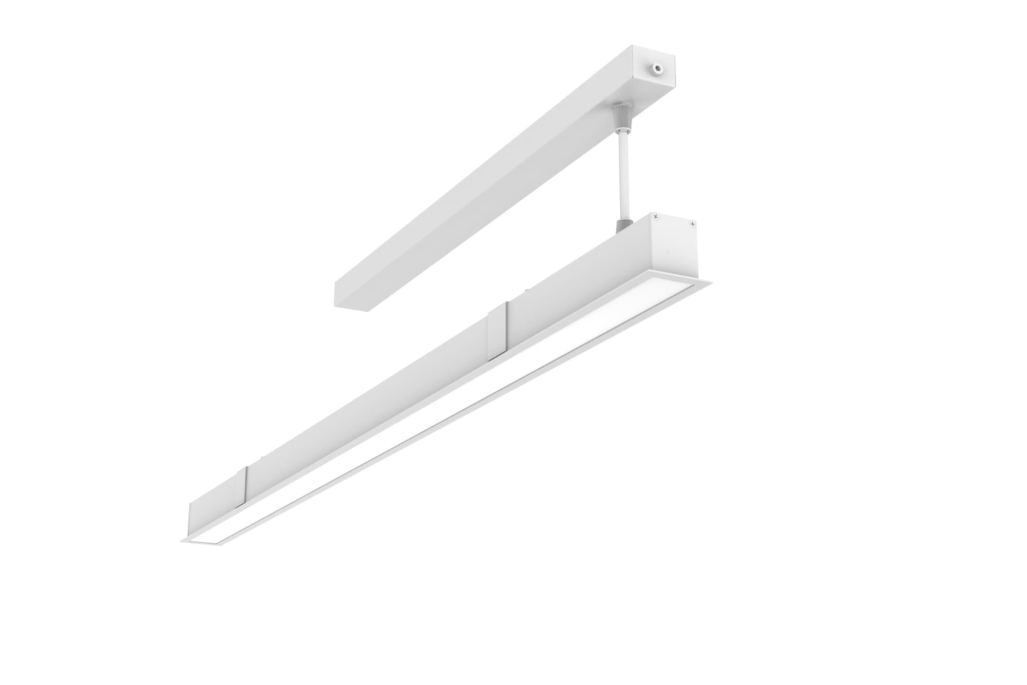 Светильник светодиодный Angusta Intus 1766x50x65мм встраиваемый 61 Вт 3000 К IP40 RAL9003 белый с рассеивателем опал DALI