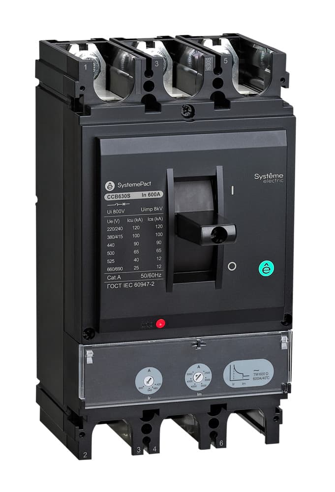 Выключатель автоматический литой корпус SYSTEMEPACT CCB630 150KA 3P3D TMD500 рычаг
