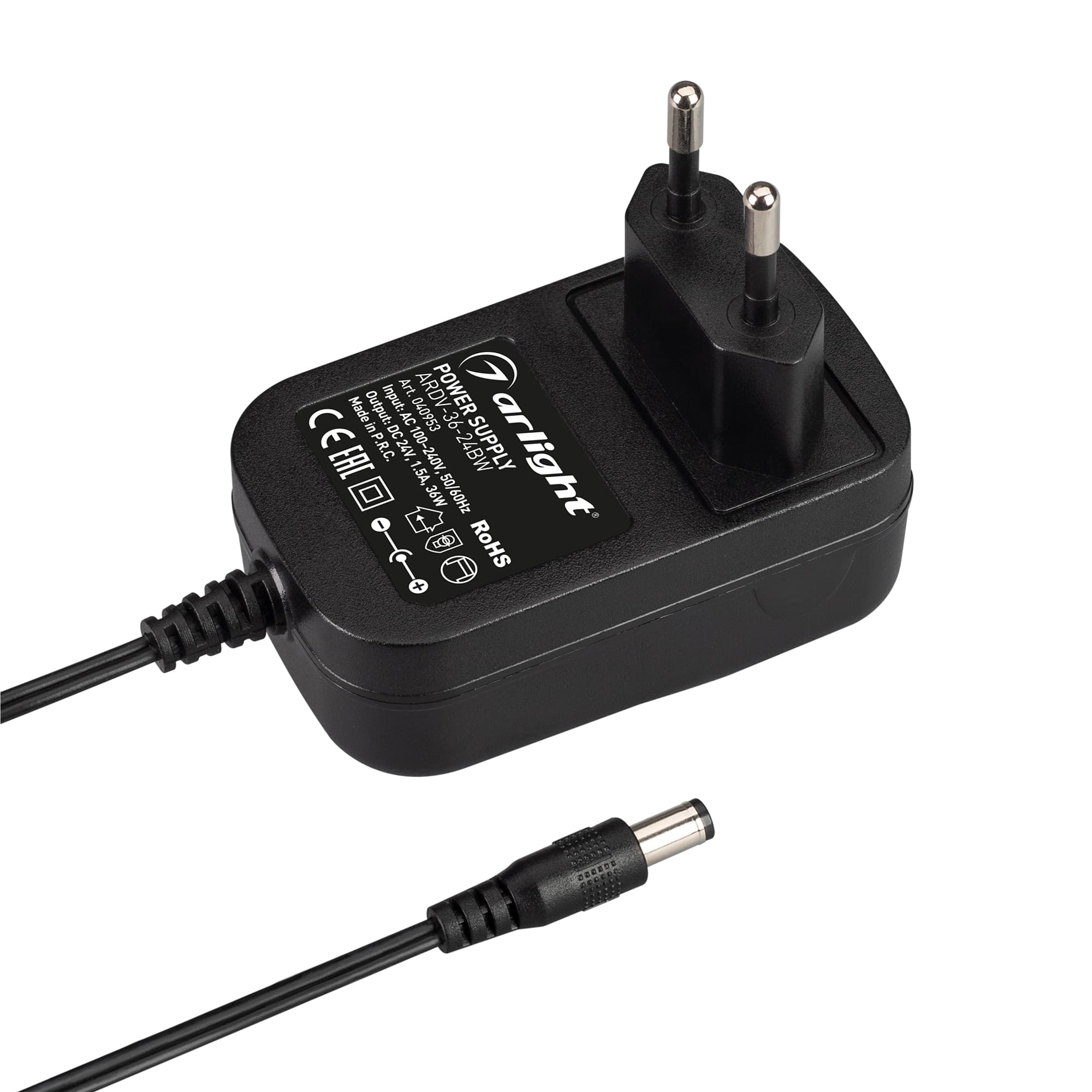 Блок питания ARDV-36-24BW (24V, 1.5A, 36W) (Адаптер, 3 года)