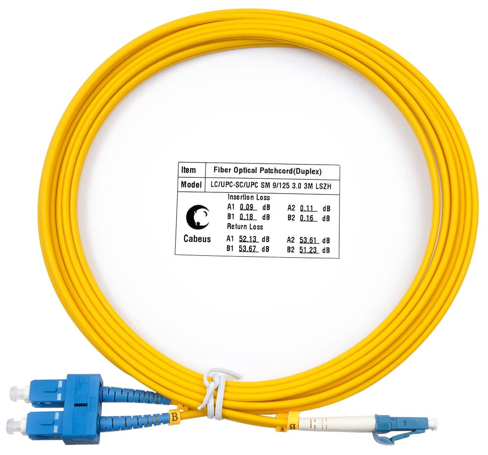 Патч-корд оптический duplex 3м LC-SC 9/125 sm LSZH
