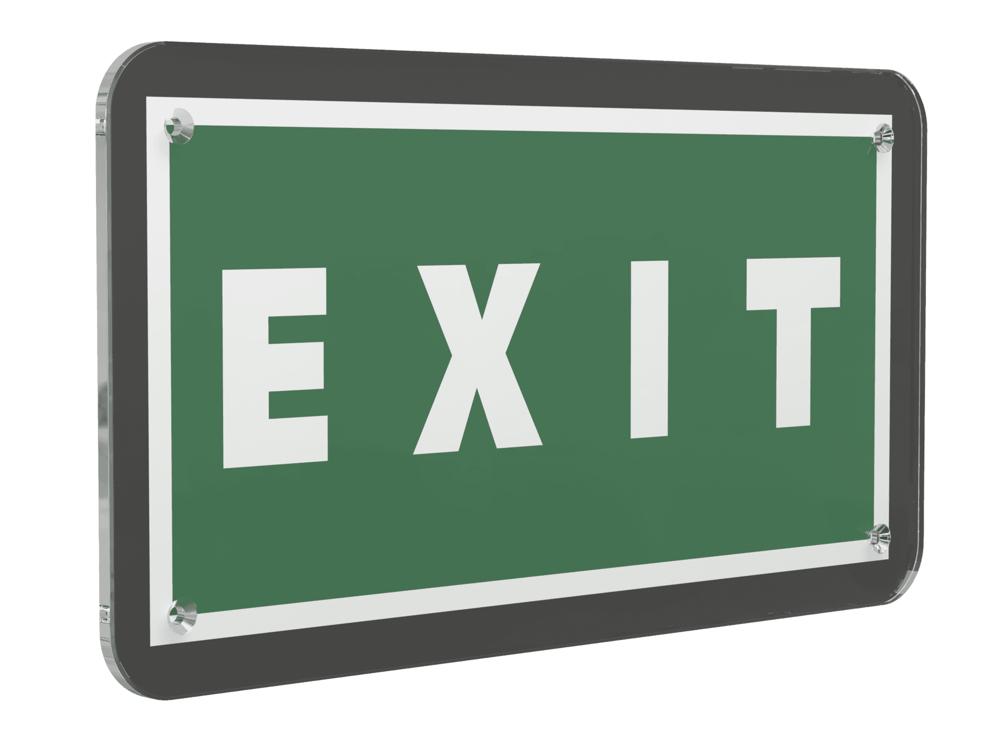 Знак безопасности PS-33186-Black.E25''EXIT''