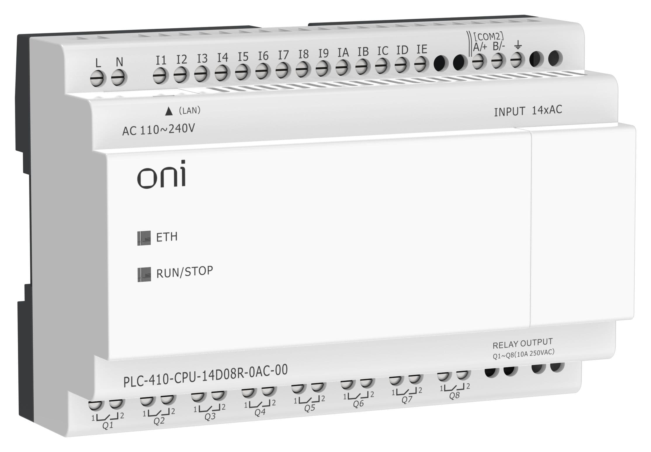 Модуль ПЛК 410 ЦПУ 14 DI 8 RO 220В AC с Ethernet портом без экрана