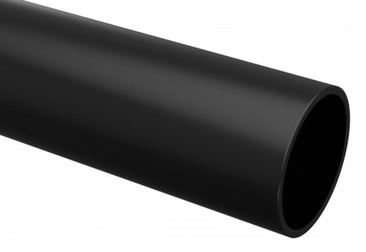 Труба гладкая ПВХ жесткая d25 мм (3 м) (111 м/уп) черная -Plast