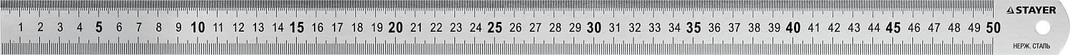 Металлическая линейка длина 0,5 м