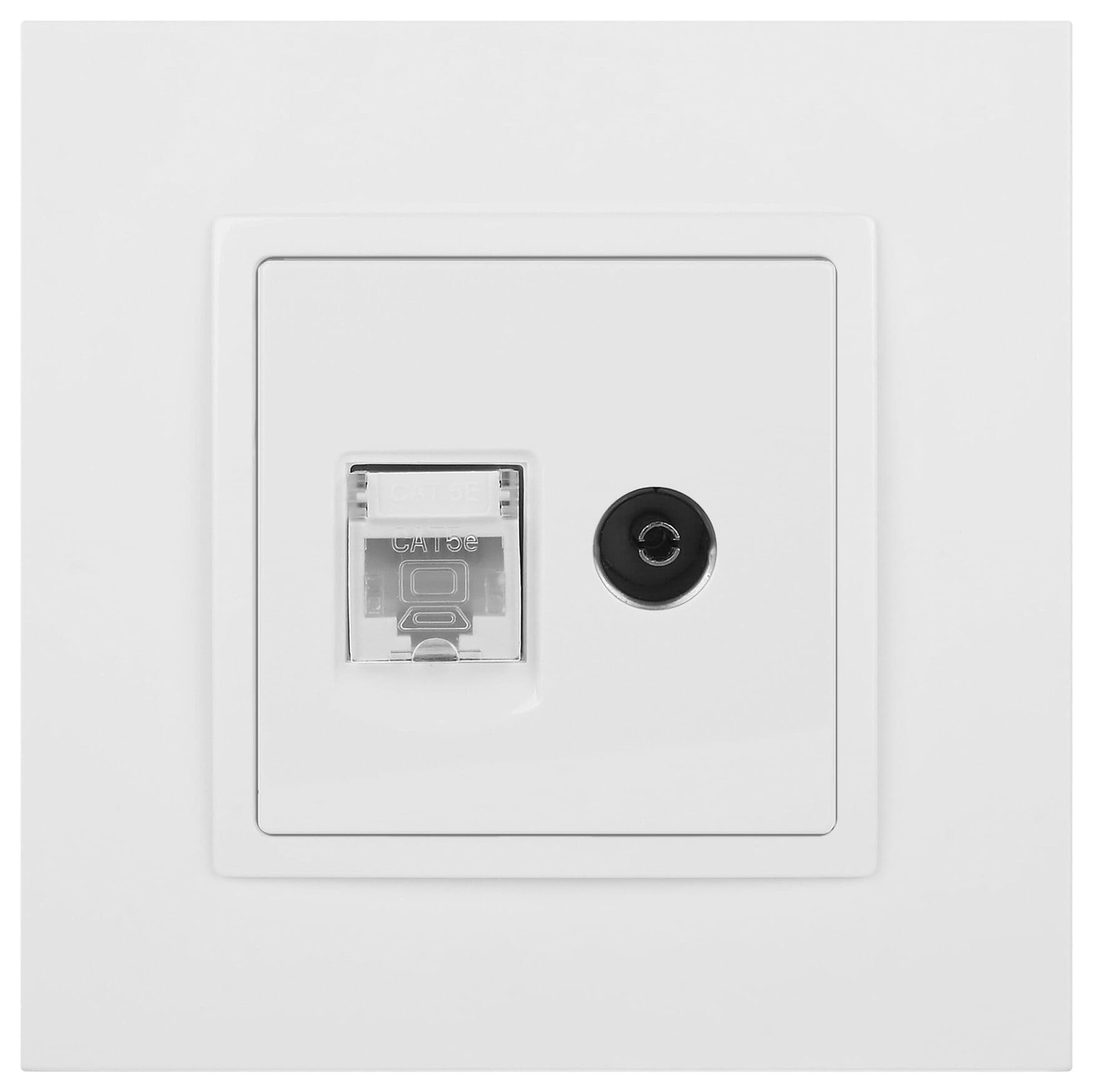 Розетка RJ45+TV, Эра Elegance, белый, 14-3110-01