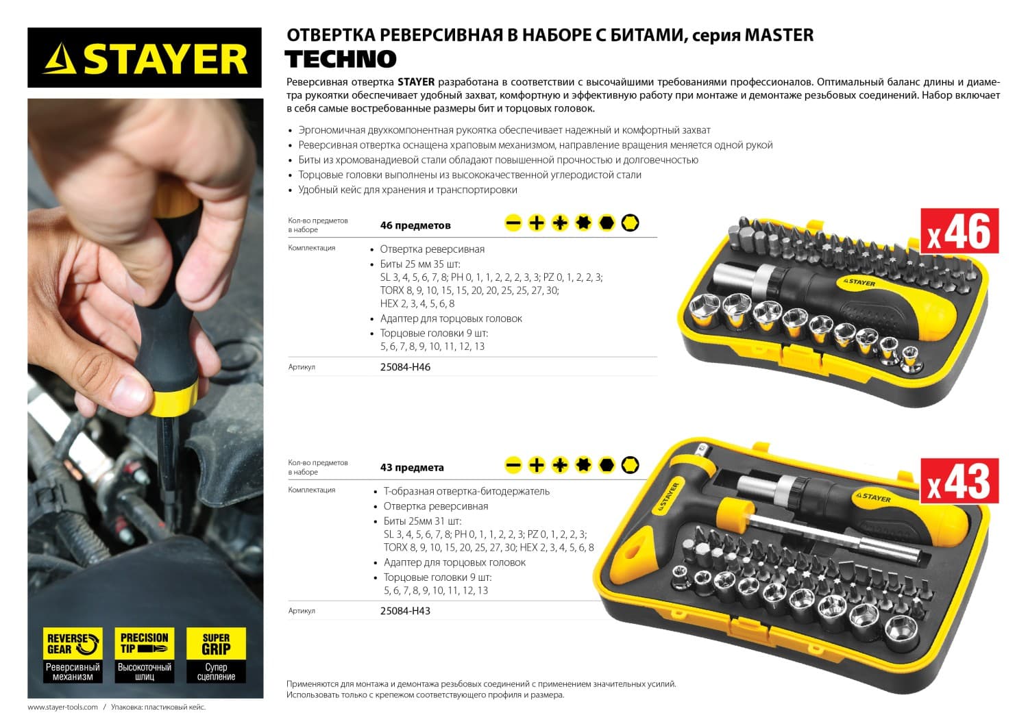Набор отверток Compact-46 46 предм.