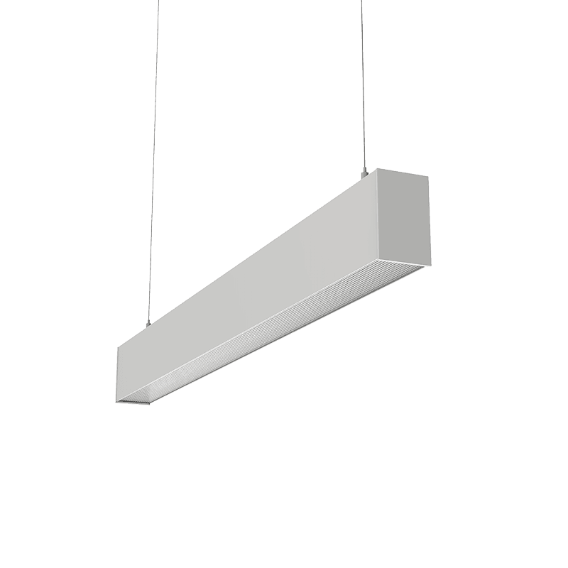 Светильник светодиодный X-line 1 м 20 Вт одиночный подвесной1003x63x100 мм IP40 RAL9003 белый муар Tunable White (3000-6500K) с рассеивателем PRISM с декоративным проводом 1 м и комплектом подвесов 1 м диммируемый по протоколу DALI аварийный автономный постоянного действия