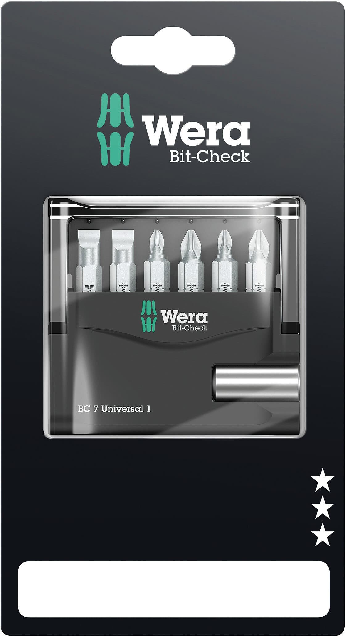 Набор бит с битодержателем Bit-Check 7 Universal 1 SB универсальное применение 7 предметов с держателем-еврослот