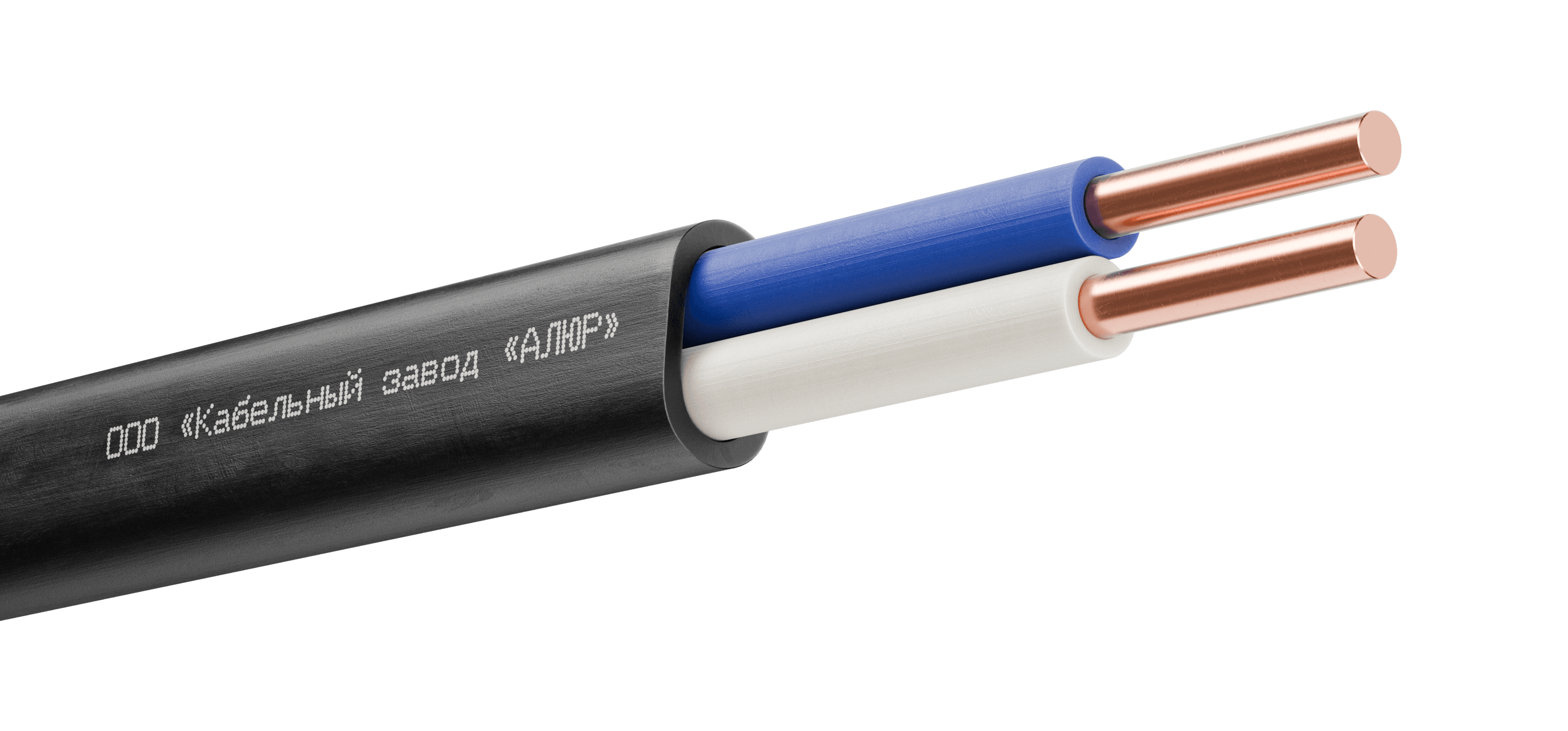 Кабель силовой ППГ-П нг(А)-HF 2х10ок(N)-0.66 однопроволочный черный (барабан)
