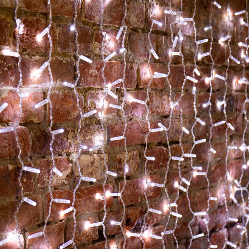 Гирлянда светодиодная Занавес 2х3 м 448 LED белый, прозрачный ПВХ, IP65, постоянное свечение, 230 В нужен блок питания