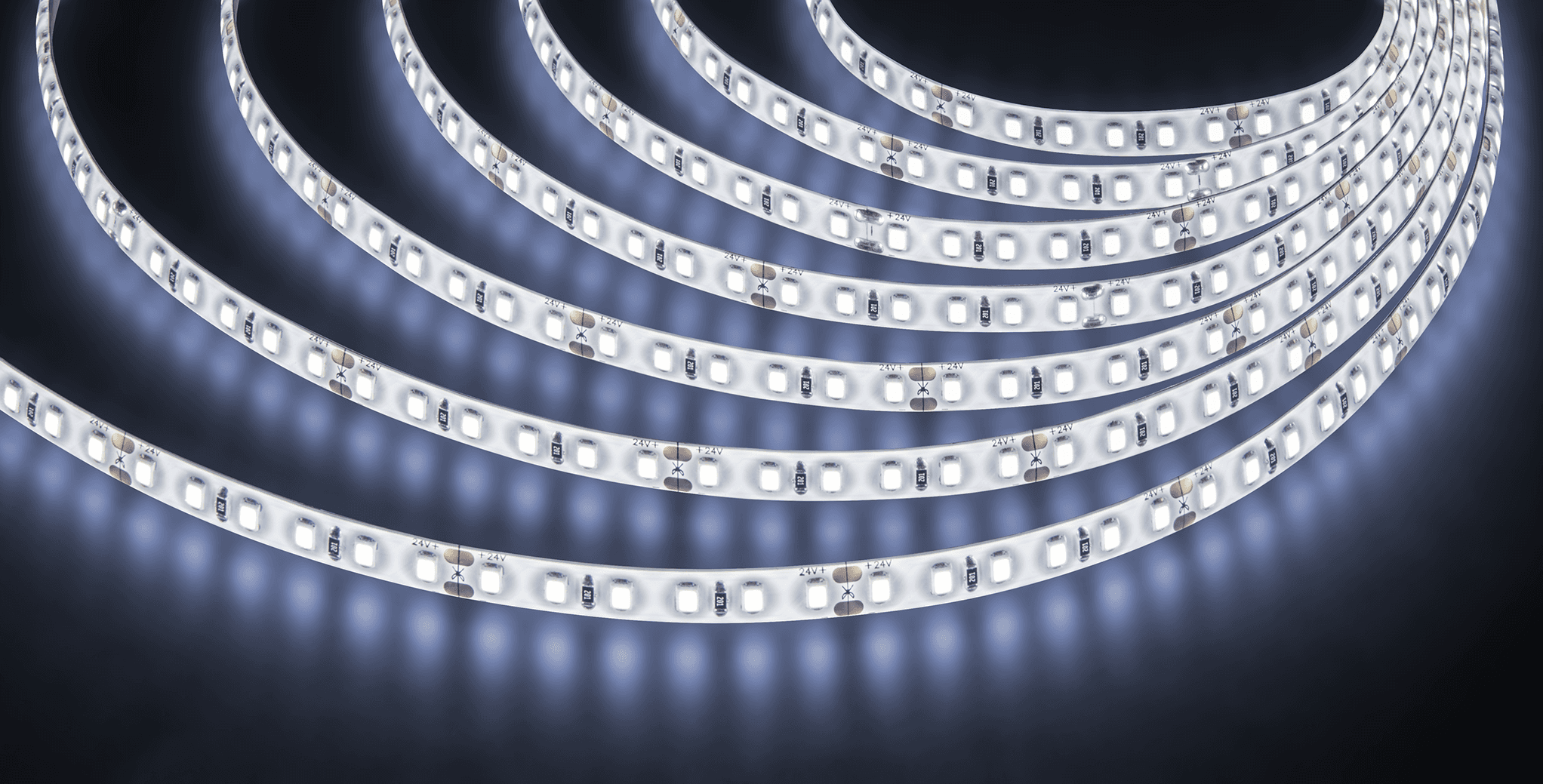 Лента светодиодная 9.6Вт/м 24В 6000К IP65 120LED/м NLS-2835 5м