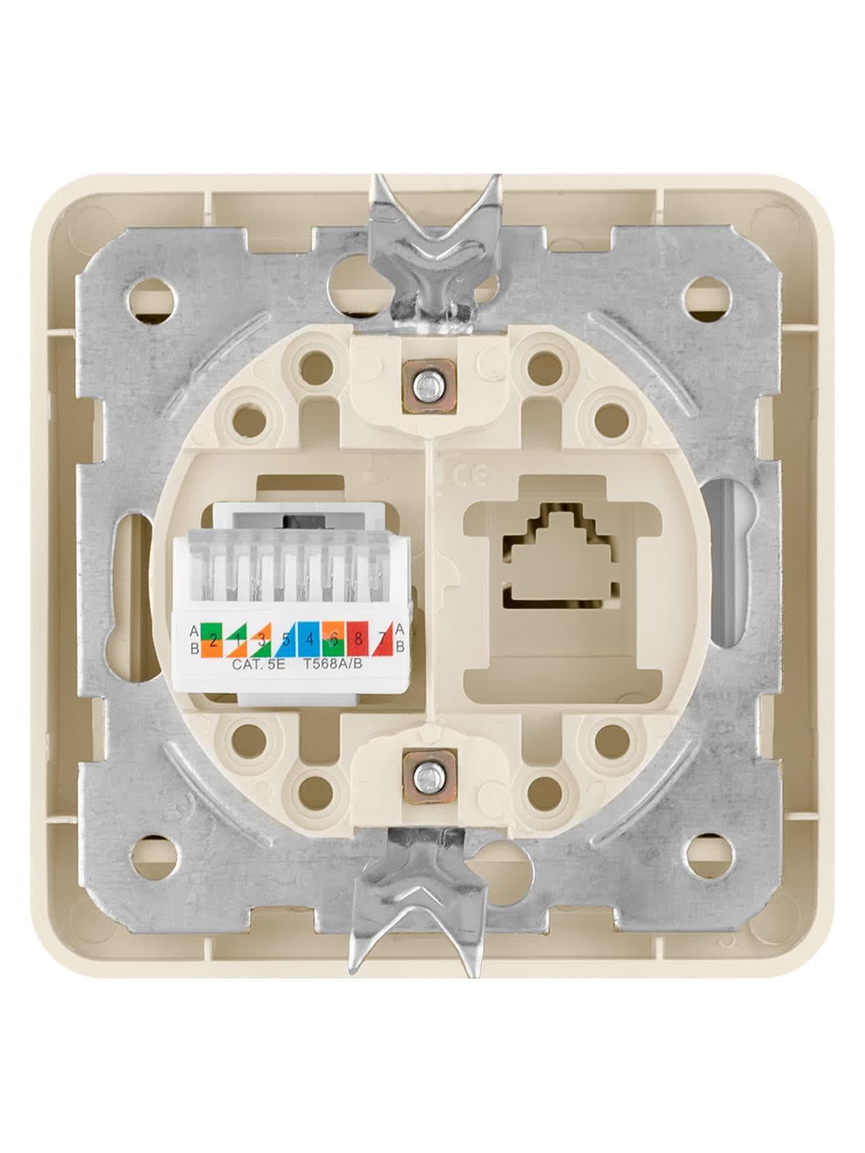 Розетка компьютерная RJ-45 сл. кость  Валдай  TDM