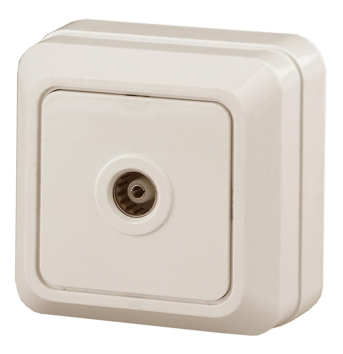 Розетка TV одиночная, ОУ, Quadro, сл.кость, 2-301-02