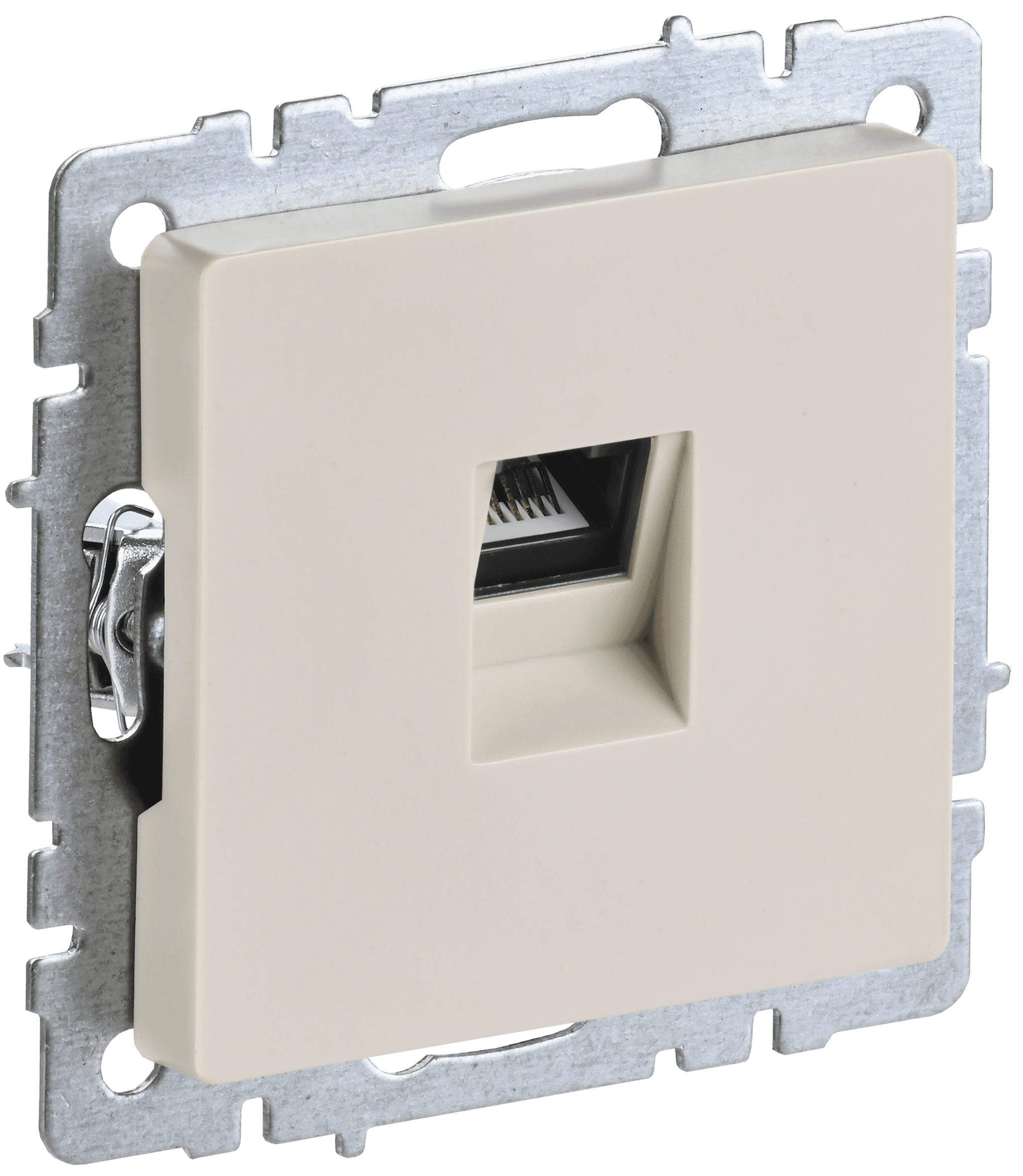 BRITE Розетка компьютерная RJ45 кат.6 РК11-БрКр бежевый IEK