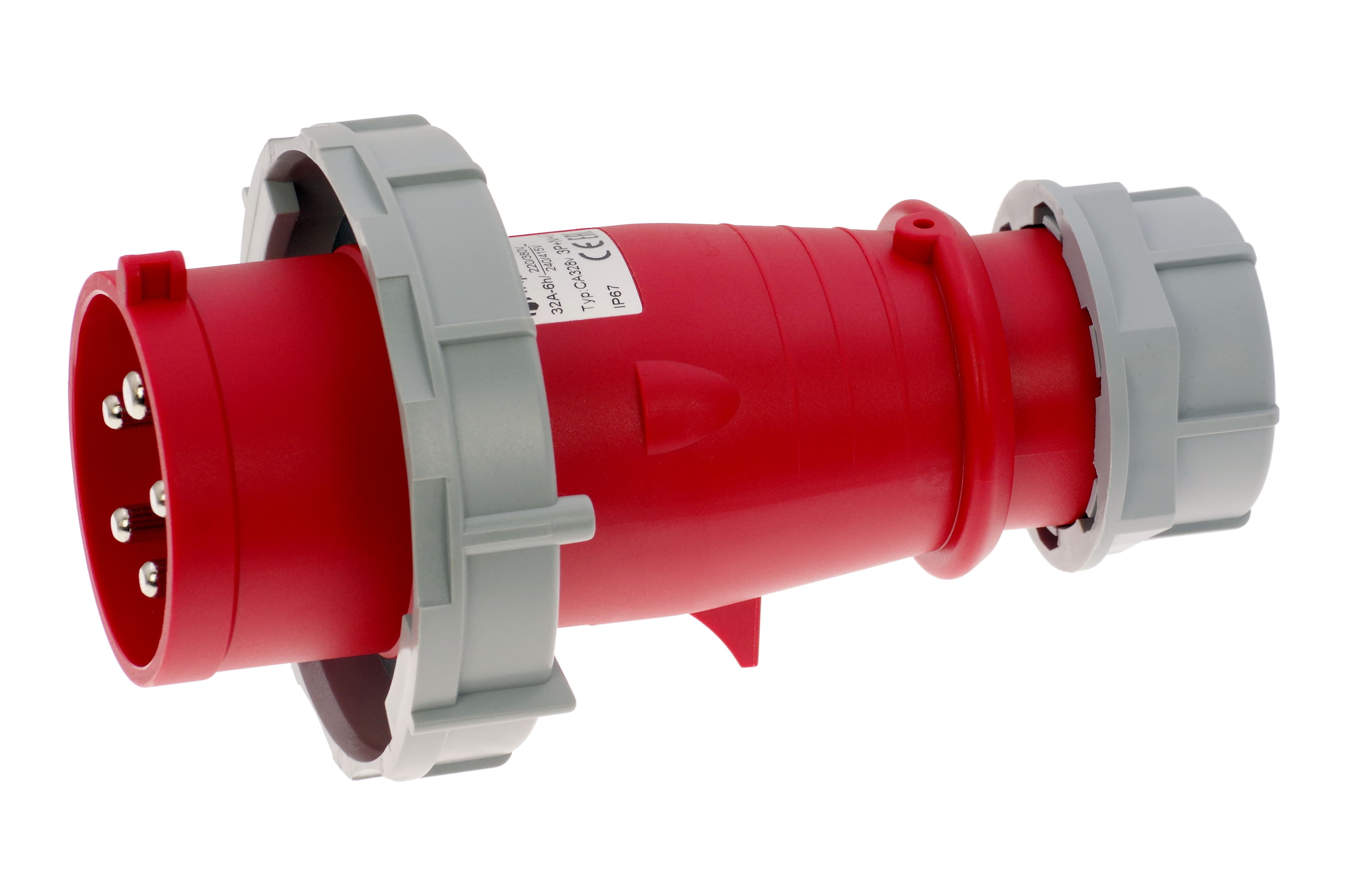 Вилка кабельная фазоинвертор 32А/400V/3P+N+E/IP67