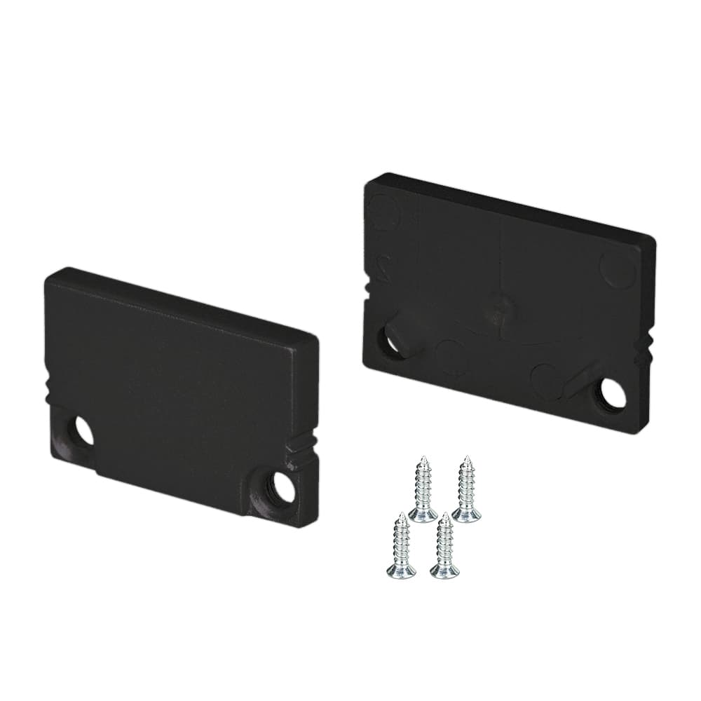 Заглушка SL-SLIM20-H13 BLACK глухая (пластик)