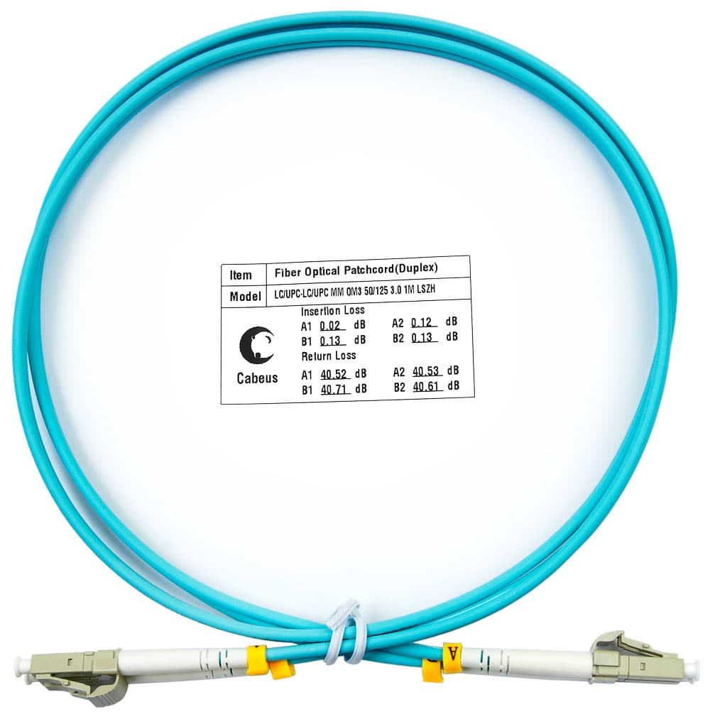 Патч-корд оптический duplex 1м LC-LC 50/125MM OM3 LSZH
