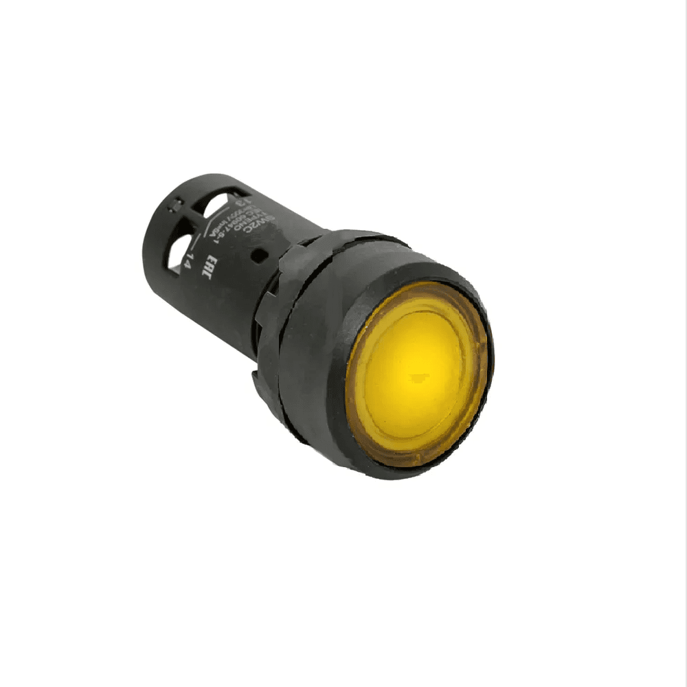 Кнопка с фиксацией с подсветкой OptiSignal Compact D22 C7-DFL-M510 желтая 1НО 230 В AC XB7NJ05M1