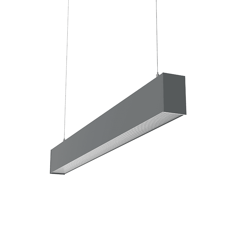 Светильник светодиодный X-line 0,5 м 10 Вт одиночный подвесной 507x63x100 мм IP40 RAL7045 серый муар Tunable White (3000-6500K) с рассеивателем PRISM с декоративным проводом 2 м и комплектом подвесов 2 м диммируемый по протоколу DALI