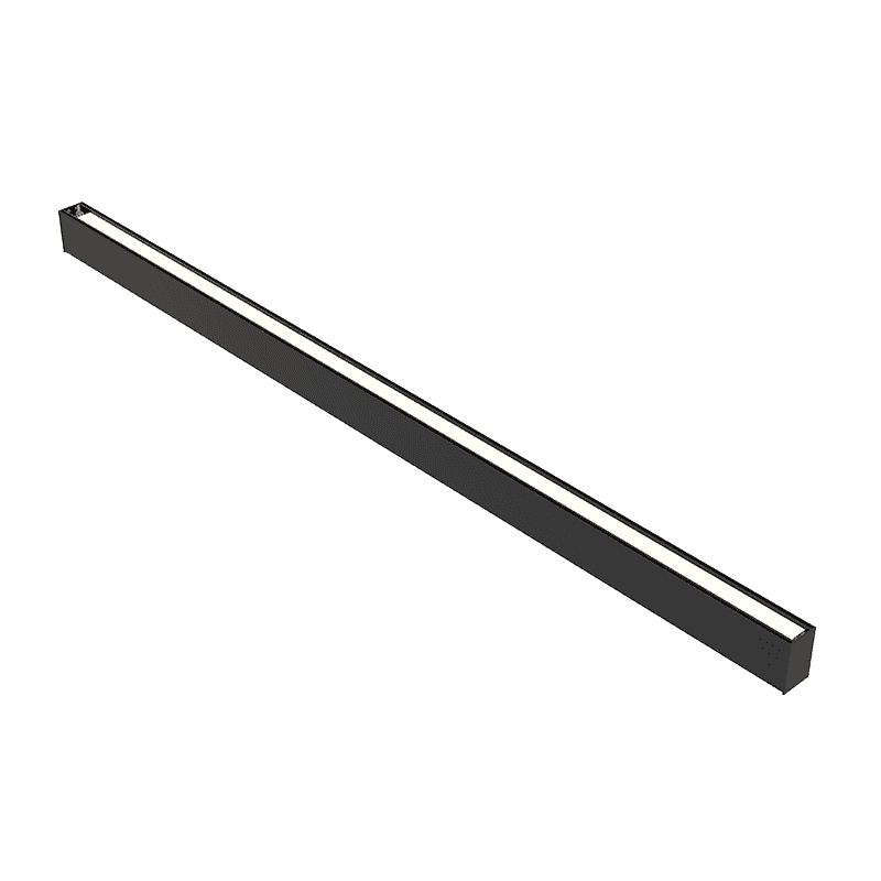 Светильник светодиодный X-line 2 м 62 Вт Up&Down одиночный подвесной 1995x63x100 мм IP40 RAL9005 черный муар Tunable White (3000-6500K) с рассеивателем PRISM с декоративным проводом 2 м и комплектом подвесов 2 м диммируемый по протоколу DALI аварийный автономный постоянного действия