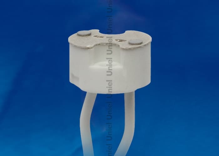 Патрон керамический ULH-GU4/GU5.3-Ceramic-15cm для лампы на цоколе GU4/GU5.3
