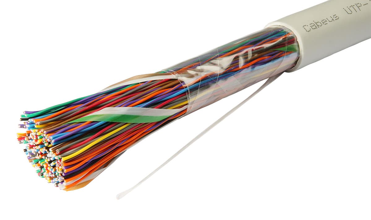 Витая пара U/UTP Cat 3 50 пар 24 AWG solid PVC нг(А)-LS