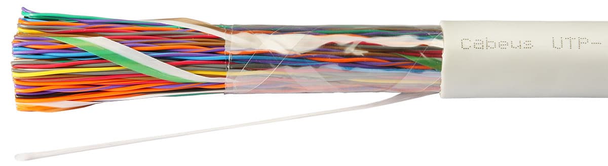 Витая пара U/UTP Cat 3 50 пар 24 AWG solid PVC нг(А)-LS