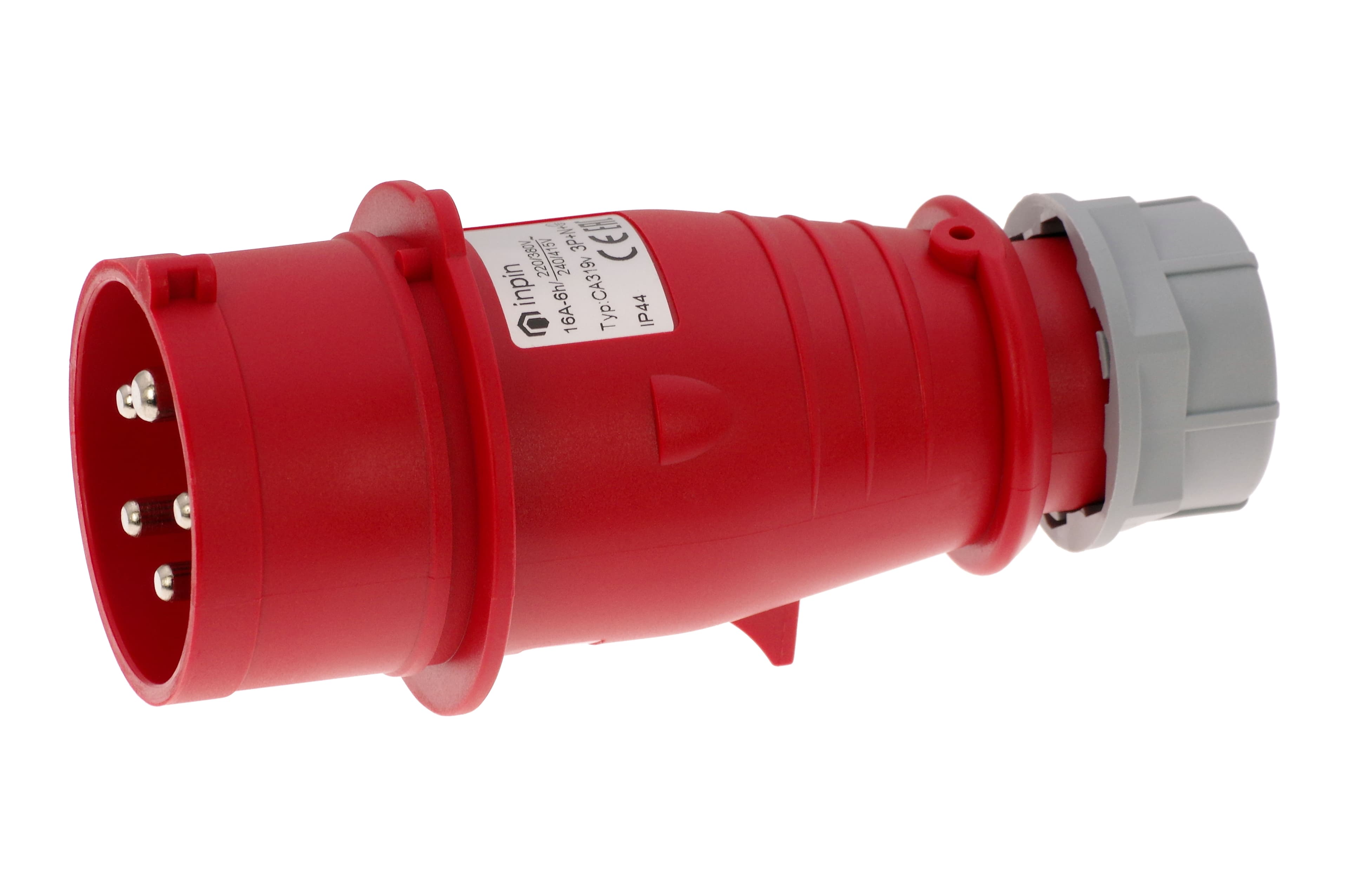 Вилка кабельная фазоинвертор 16A/400V/3P+N+E/IP44