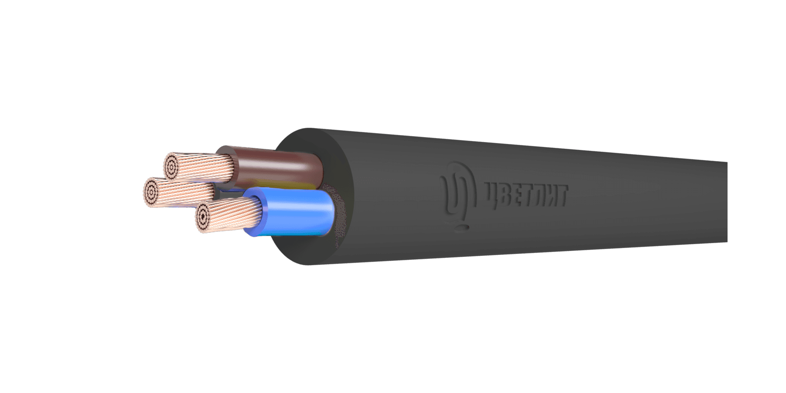 Провод ПВС 3х2.5 черный ТРТС