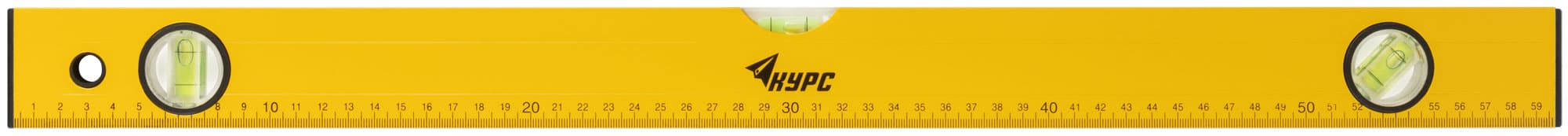 Уровень ''Лайт'', 3 глазка, желтый корпус, шкала 600 мм