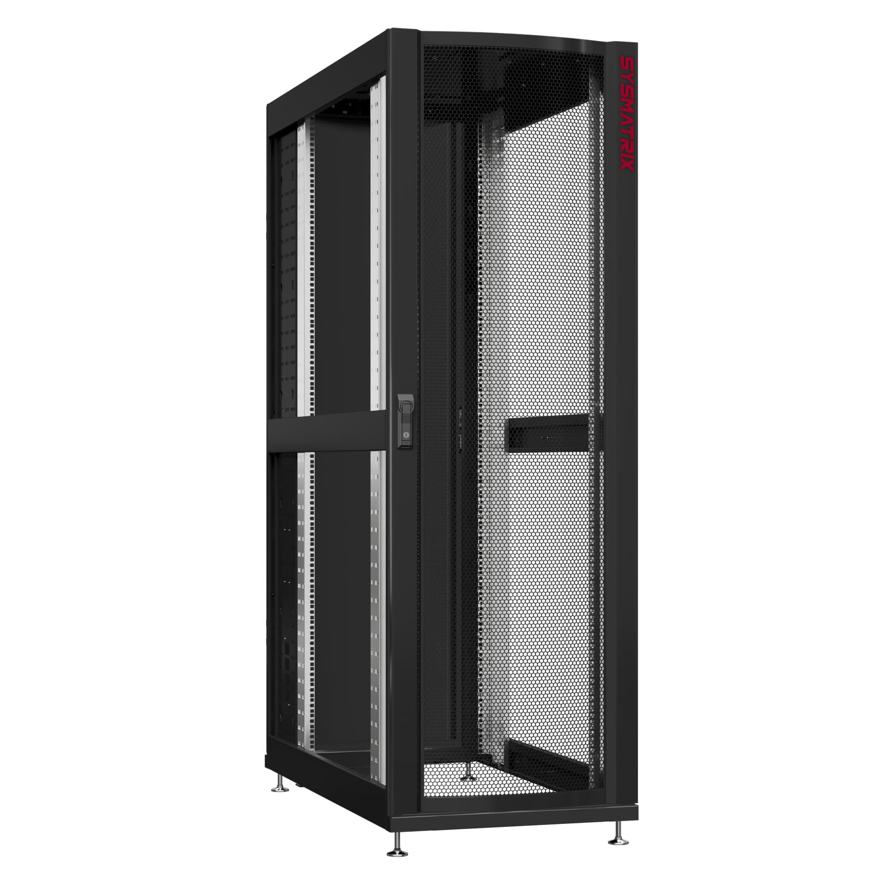 Шкаф серверный 42U 600х1070 передняя дверь: одностворчатая перфорированная IP20. задняя дверь: одностворчатая глухой металл IP51. боковые панели: без. цвет: черный RAL9005 