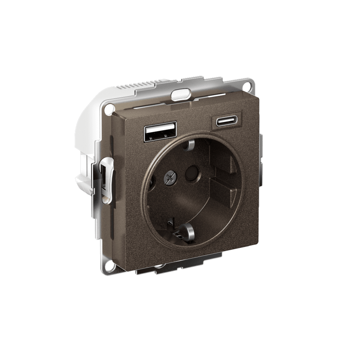 ATLASDESIGN РОЗЕТКА 16А c 2 USB A+C, 5В/2,4А/3,0А, 2х5В/1,5А, механизм, МОККО