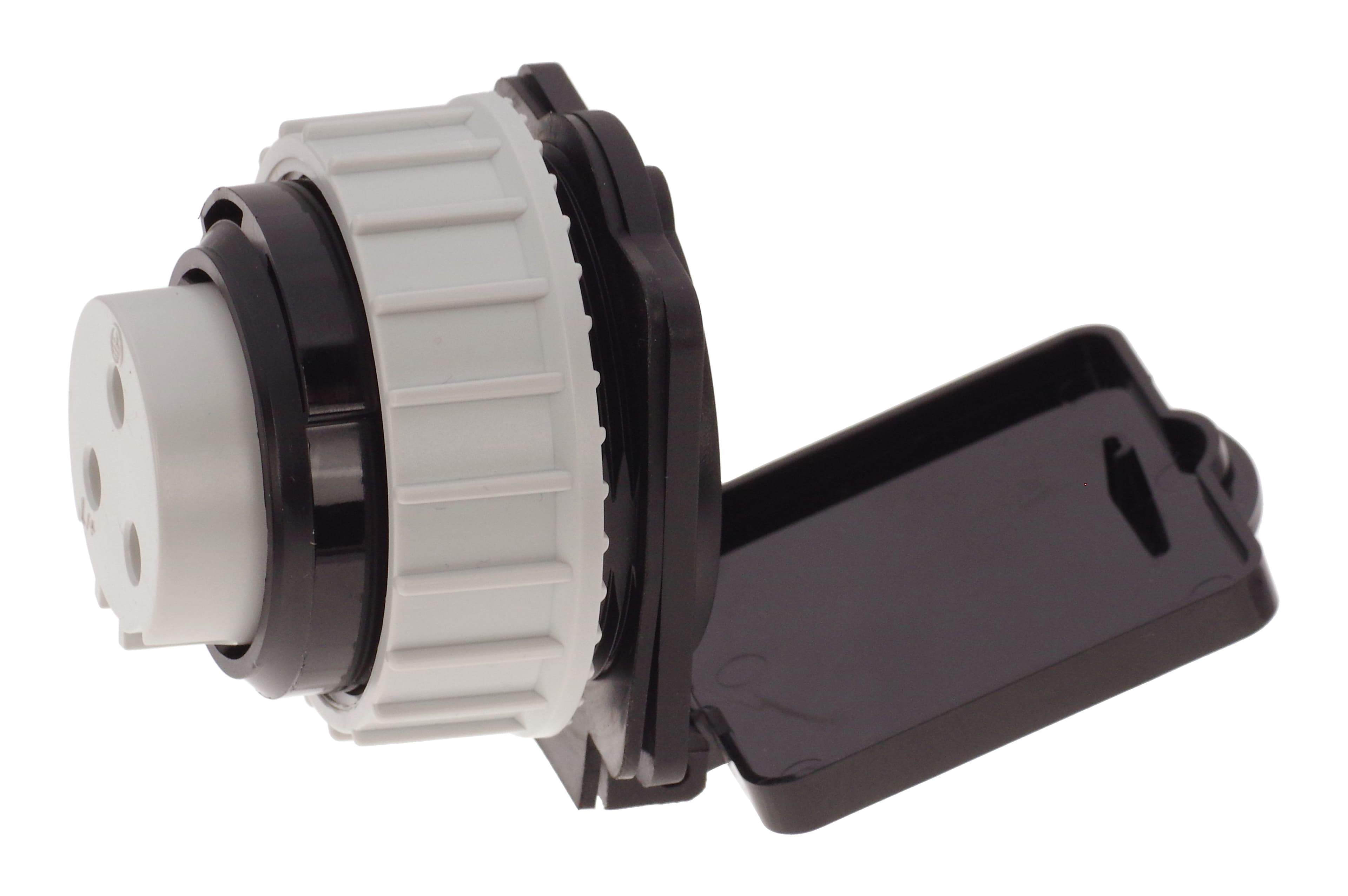Розетка встраиваемая 16А/230V/1P+N+E/IP44 черная