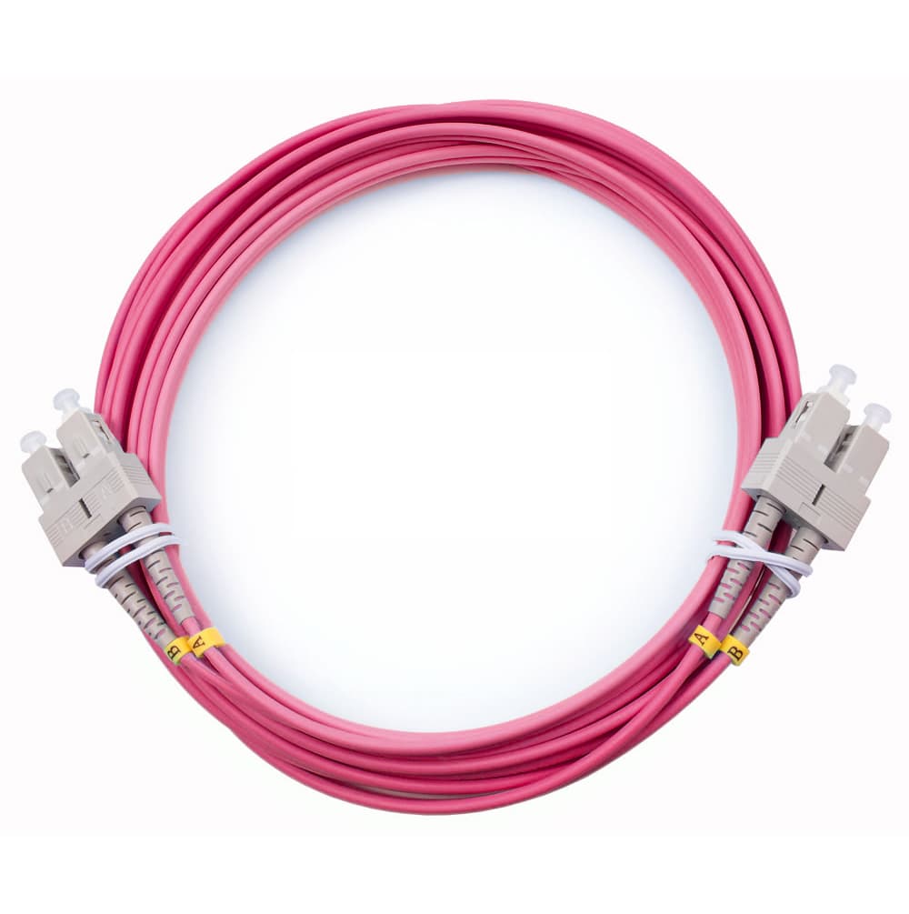 Патч-корд оптический duplex 5м SC-SC 50/125MM OM4 LSZH