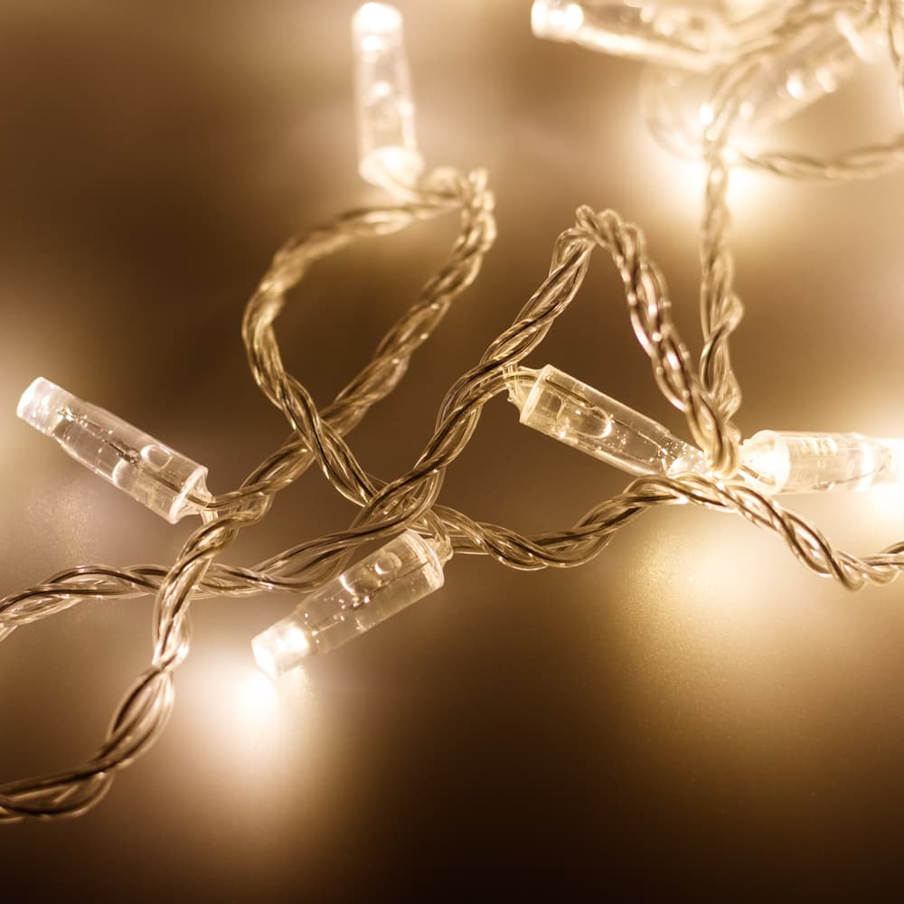 Гирлянда светодиодная декоративная ARD-STRING-CLASSIC-10000-CLEAR-100LED-FLASH WARM 230V, 7W ARDCL, IP65