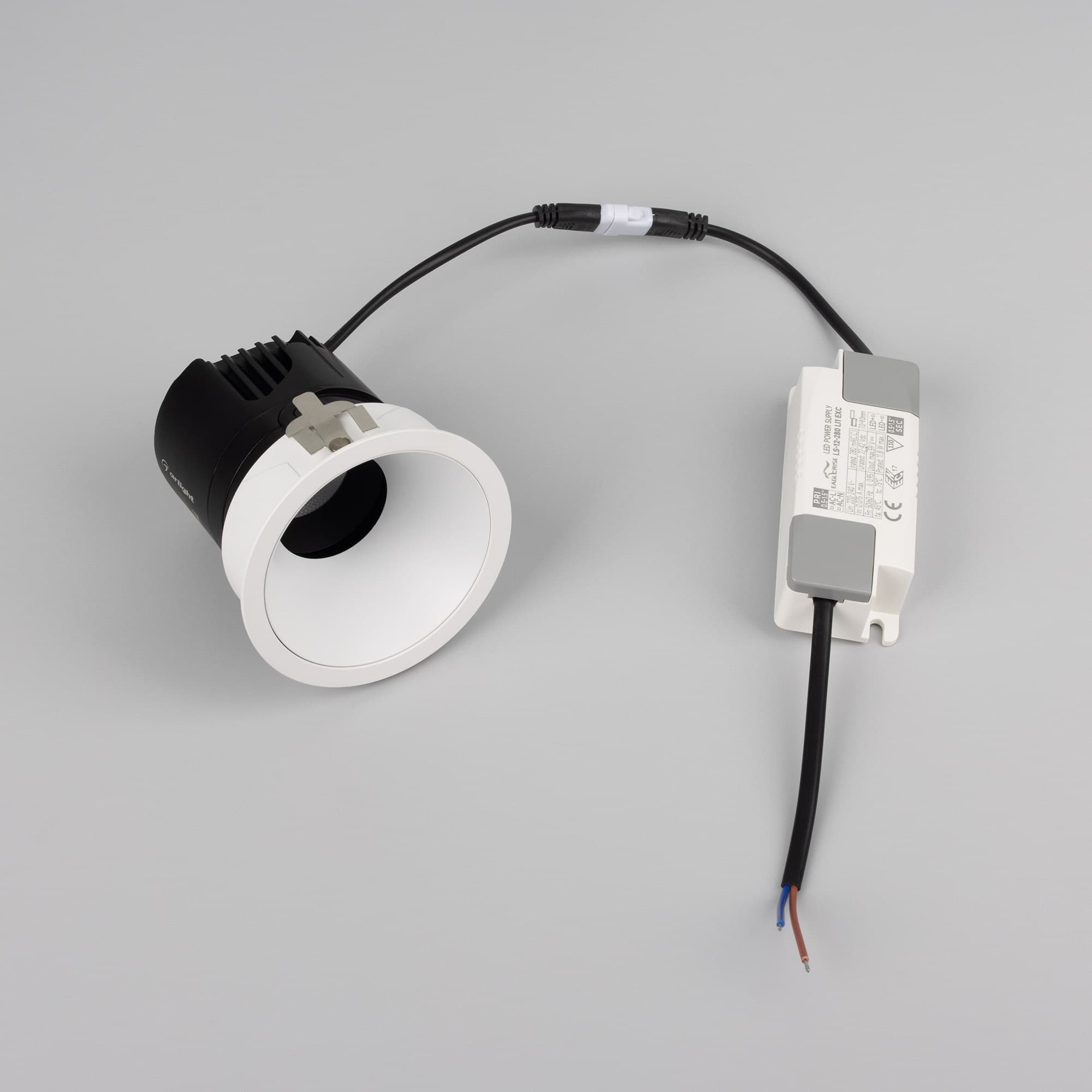 Светильник MS-ARADO-BUILT-R75-12W Warm3000 (WH-WH, 24 deg, 230V) (ARL, IP20 Металл, 5 лет)