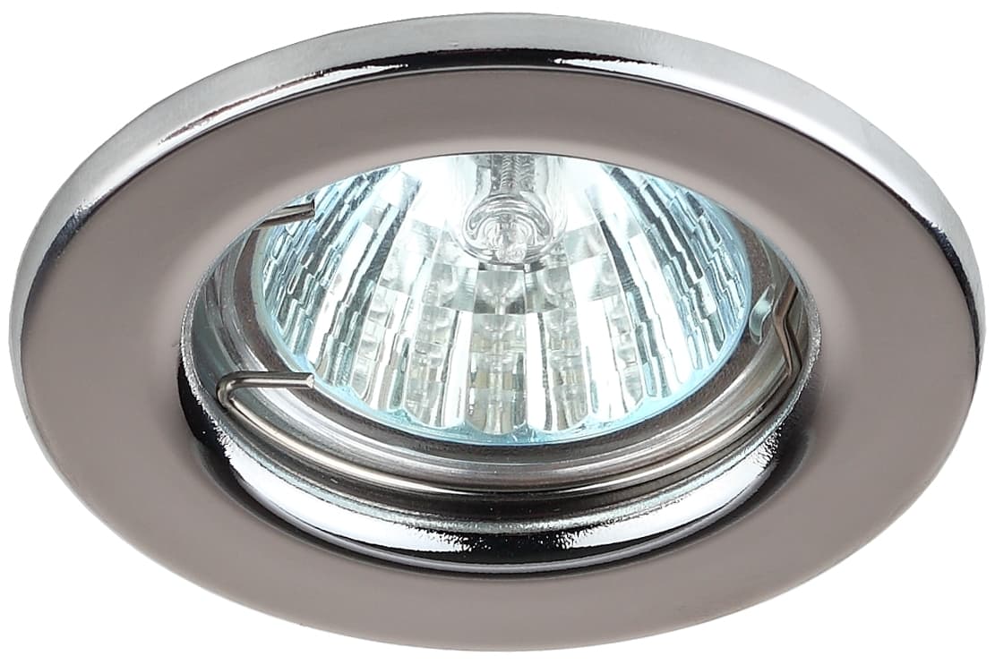 Светильник штампованный MR16,12V/220V, 50W хром ST1 CH
