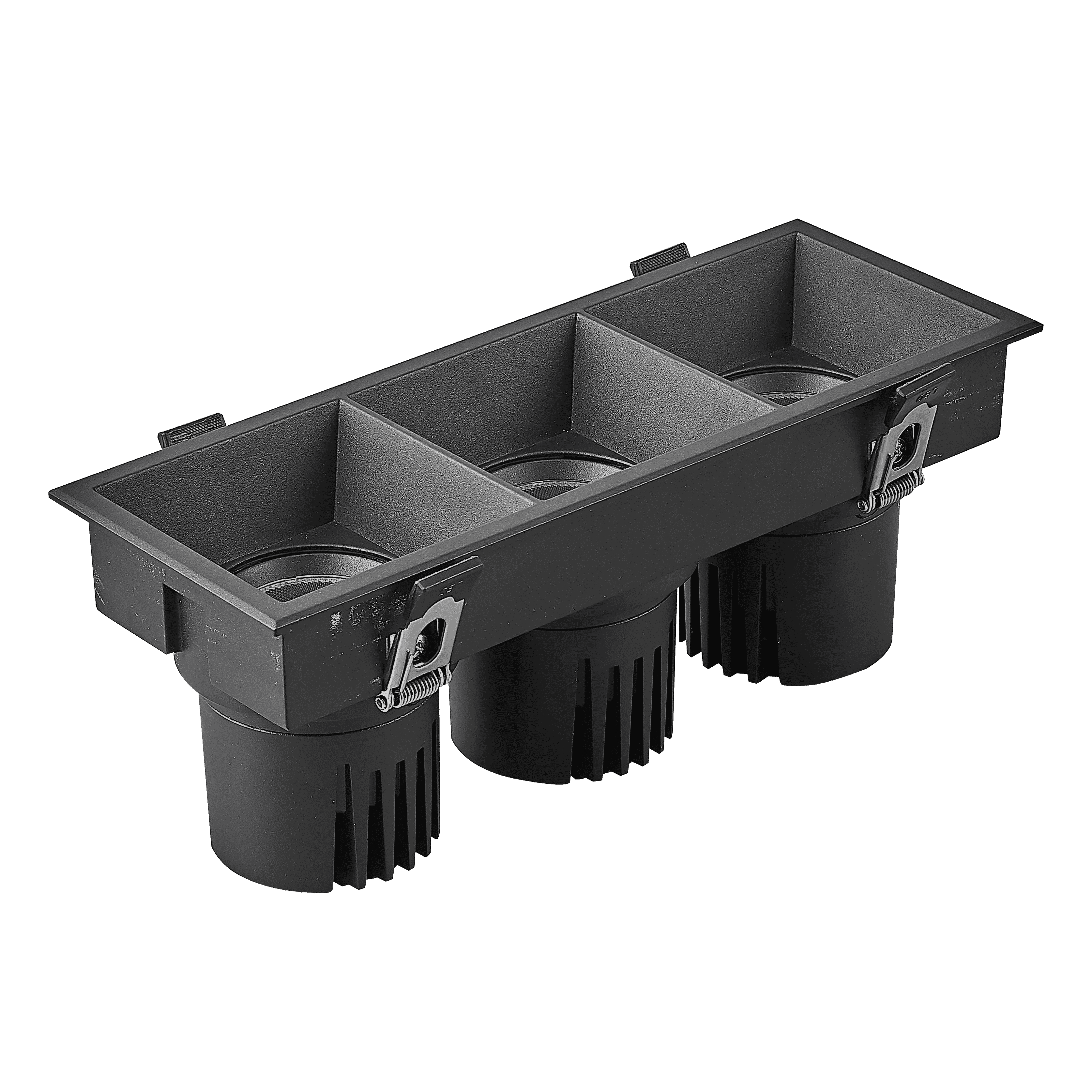 Светильник MS-FLOW-BUILT-S230x85-3x6W Warm3000, BK, 15 deg, 230V, IP20, металл, 5 лет