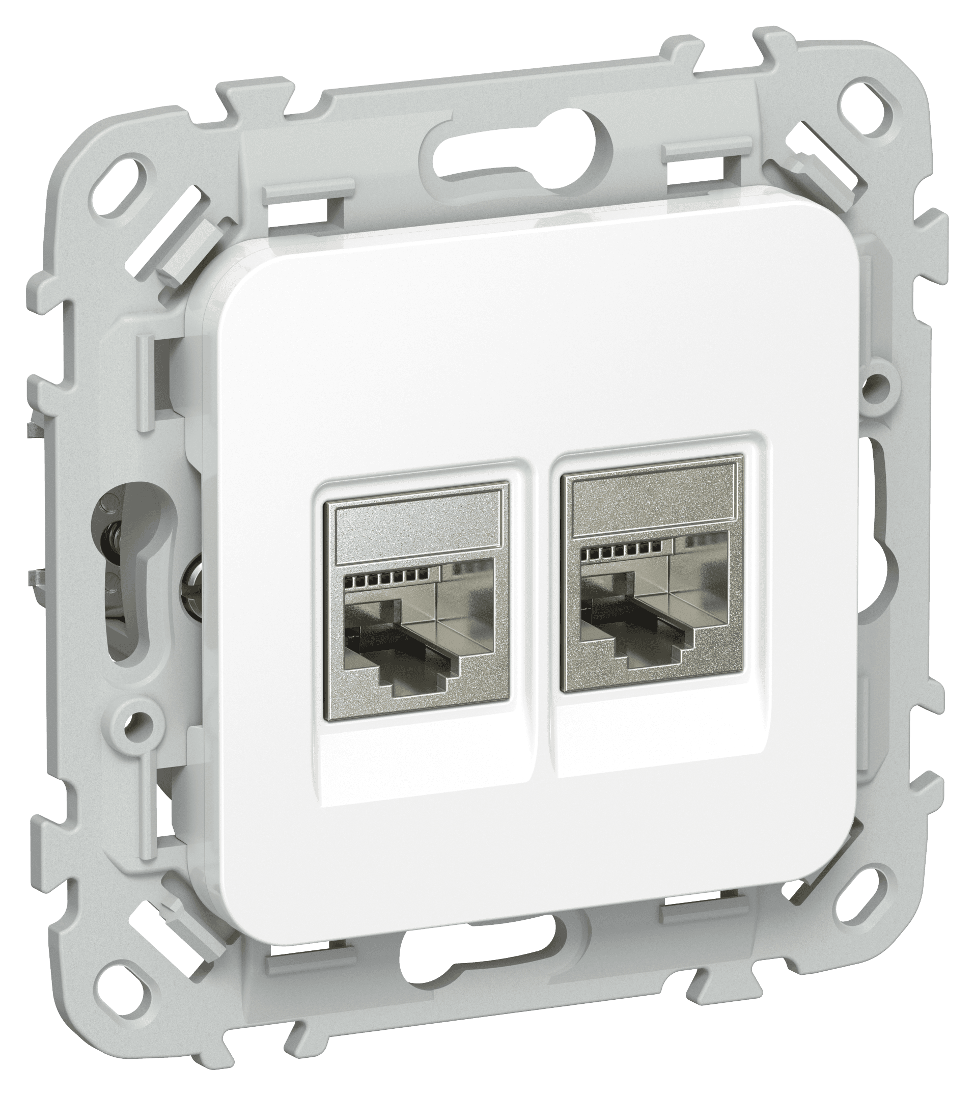 FLITE Розетка 2-местная RJ45/RJ11 категория 5Е/3 STP РКТ5е/3-2-1-ФлБ белый IEK