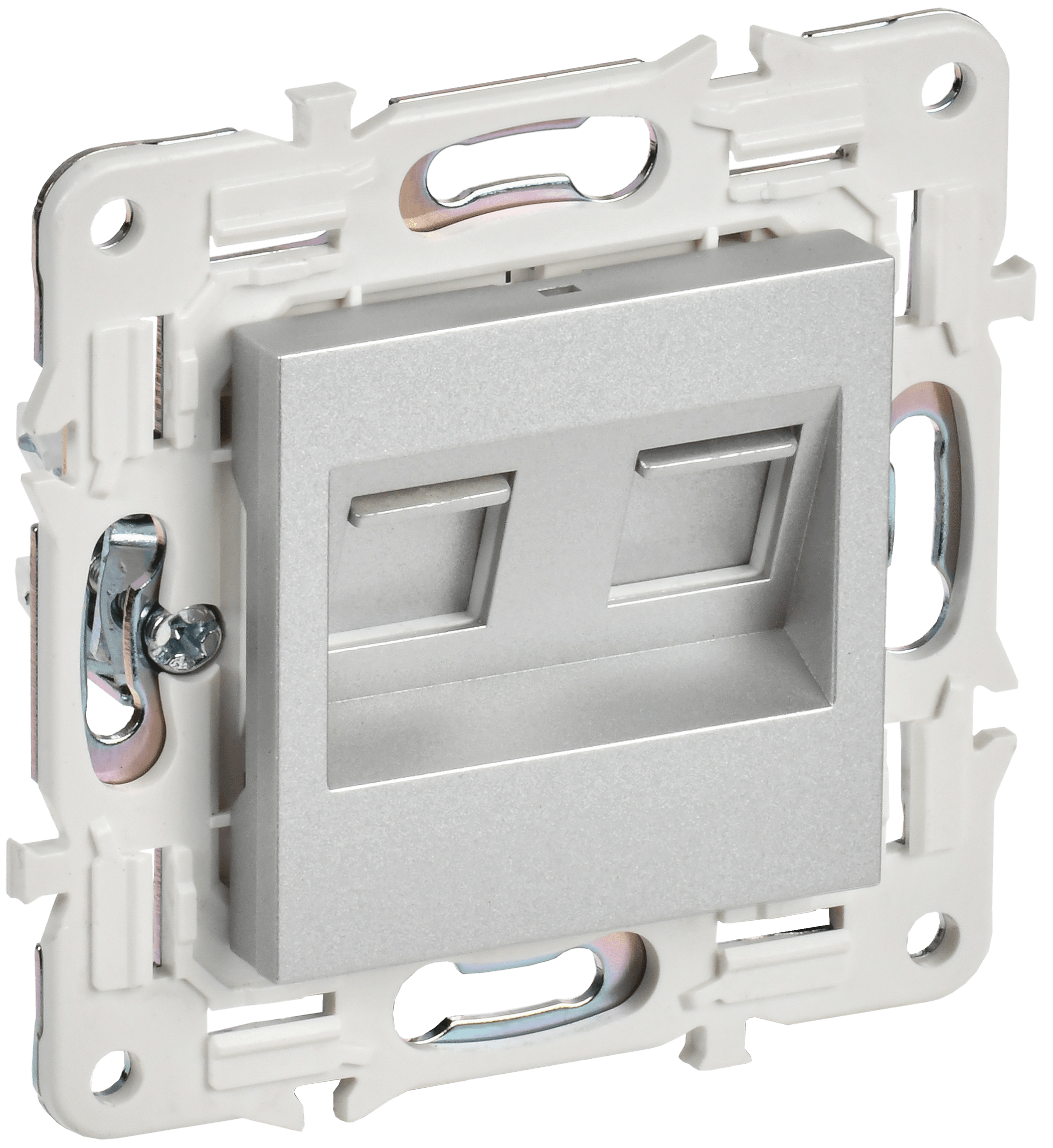 SKANDY Розетка компьютерная двойная RJ45 кат.5E SK-K03S серебряный IEK