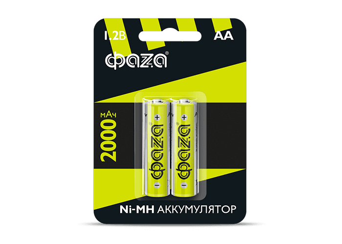 Элемент питания аккумуляторный AA 2000мАч Ni-MH блистер, 2 шт.